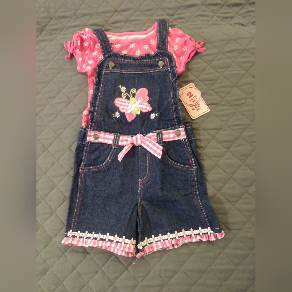 Denim Butterfly Overalls for Kids